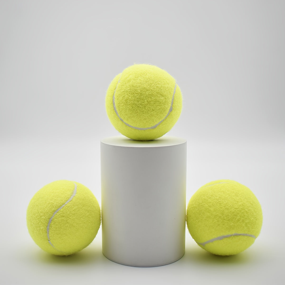 3pcs High Elasticity Rubber Tennis Balls For Beginners Practice