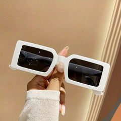 Y2K Rectangle Jelly Sunglasses UV400 Sun Shades