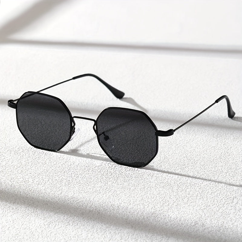 Men's Vintage Metal Square Frame Sunglasses Holiday Vacation
