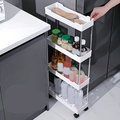 3-Tier Rolling Cart Stroller Shelf for Narrow Spaces