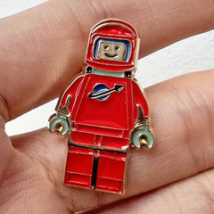 Red Enamel Metal Brooch Pin for Men