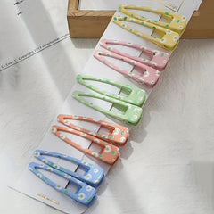 10pcs Floral Hair Clips for Girls No Slip Snap Clips Girls Hair Accessories