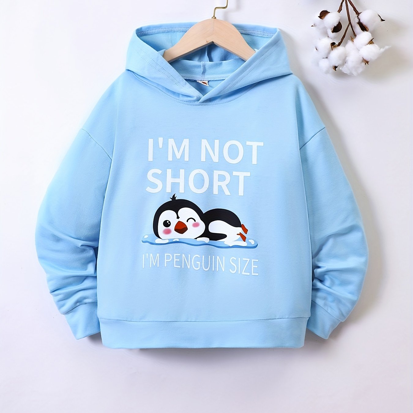 Girl's Cartoon Penguins Hoodie Top Sweatshirt