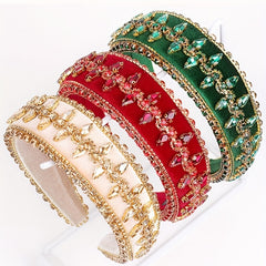 Baroque Crystal Headband Rhinestone Brim Head Hoop Vintage Hair Accessories