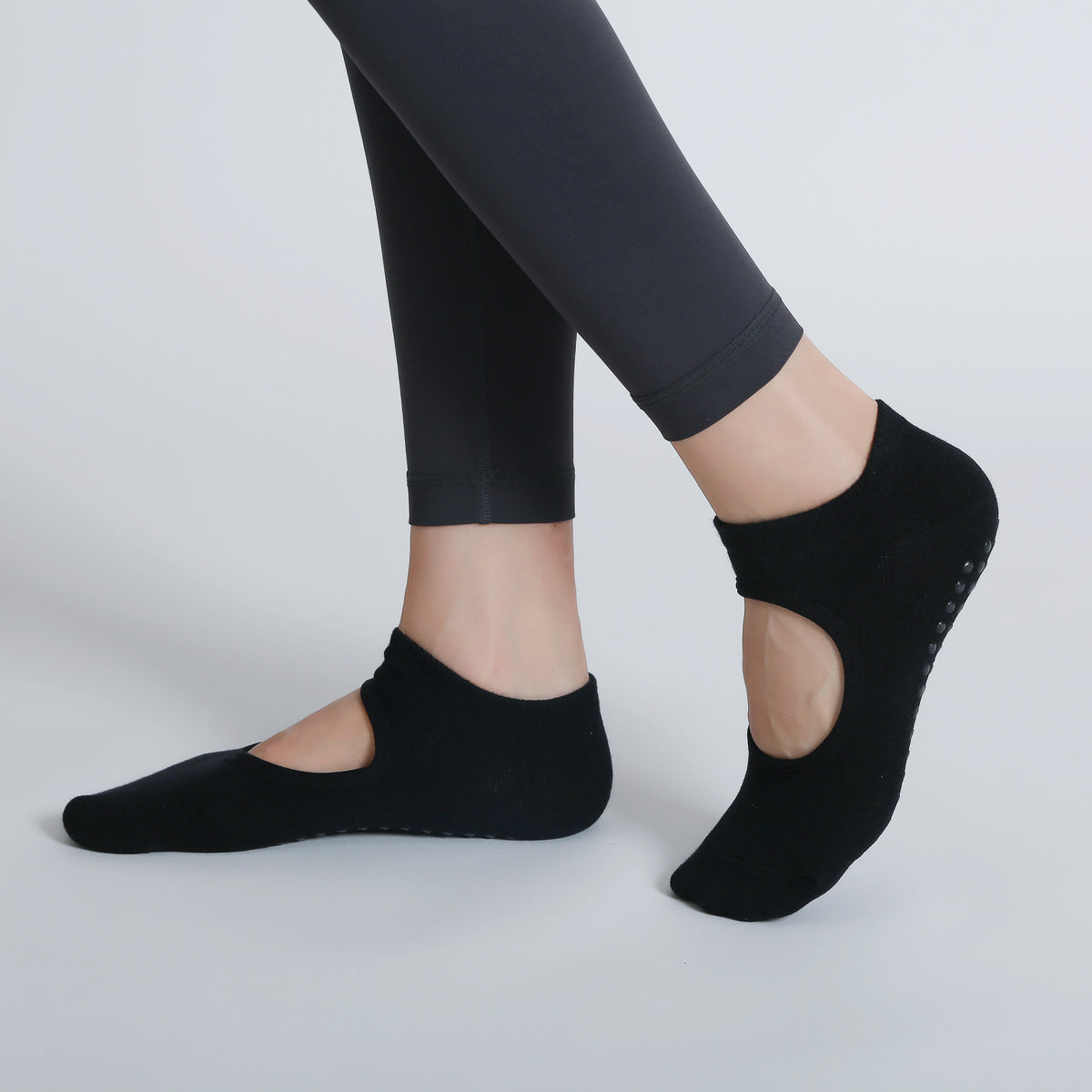 Breathable Non Slip Backless Yoga Socks for Pilates Ballet Barre