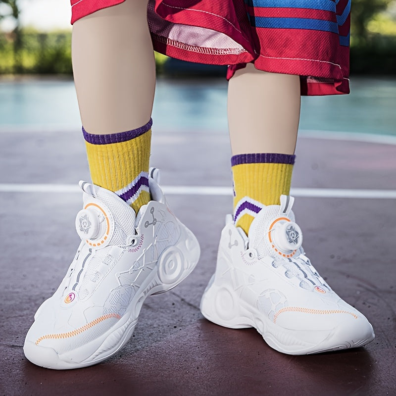Boys' High Top Basketball Shoes Lightweight & Breathable