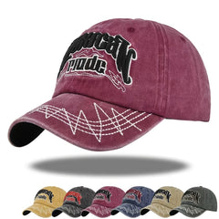 Embroidered Letter Adjustable Sun Hat Baseball Cap