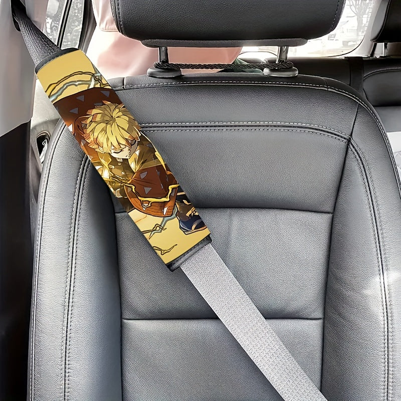 Anime Cartoon Print Car Seat Belt Cover Shoulder Pad for Women