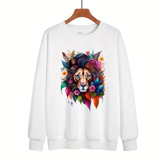 Colorful Lion DIY Patches Iron On Sublimation Stickers Heat Press Decals Sublima