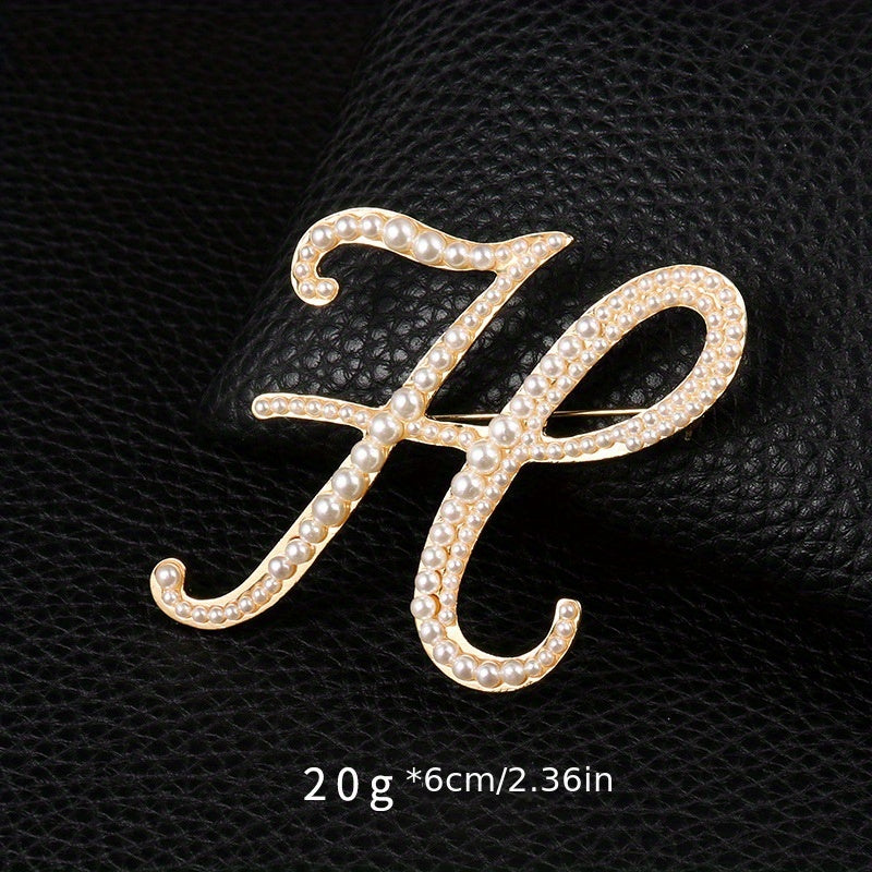 Letter Brooch Alloy Inlaid Diamond Pin Corsage