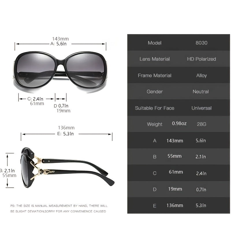 Oversized Sunglasses Women UV Protection Vintage Big Frame Sun Glasses