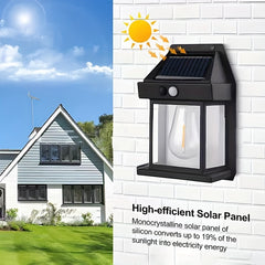 Solar Wall Light Outdoor Waterproof Tungsten Lamp Induction Garden Light