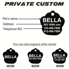 Custom Engraved Pet ID Tag - Name & Number - Cats & Dogs