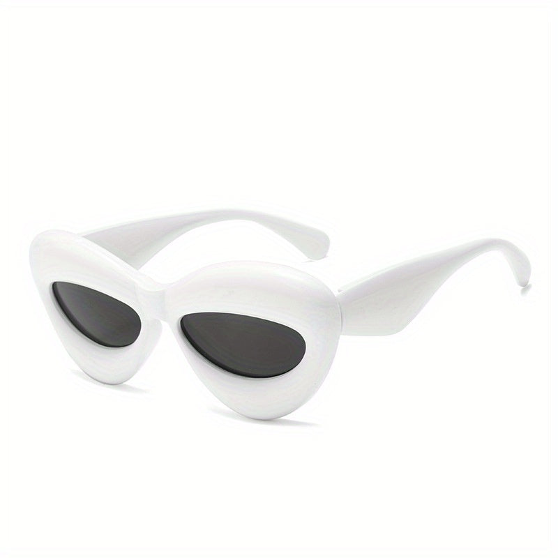 Vintage Cat Eye Sunglasses Thick Frame Inflated Punk Eyewear