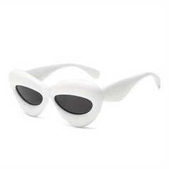 Vintage Cat Eye Sunglasses Thick Frame Inflated Punk Eyewear