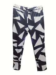  Geo Print One Shoulder Top & Leggings Set