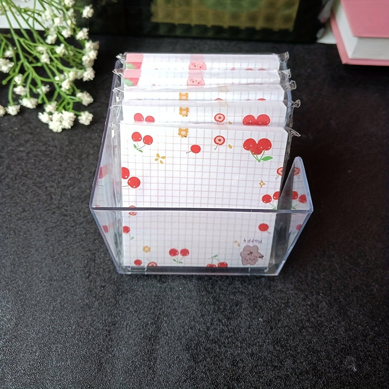 Transparent Desktop Note Storage Box Acrylic Organizing Box