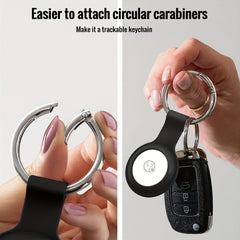 Silicone Key Chain Holder 8pcs Set for Keys Pet Collars Tag GPS Item Finders