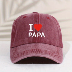 Children's Vintage I Love Dad Baseball Cap Sunscreen Sunshade Peaked Cap