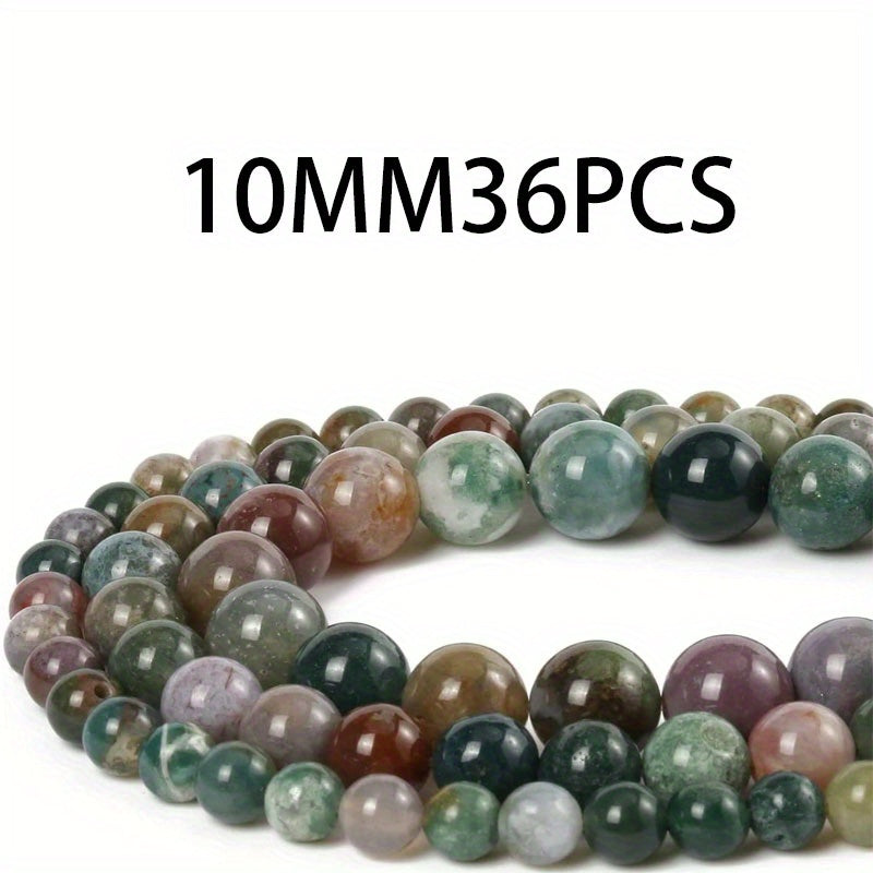 Natural Agate Gemstone Round Loose Beads DIY Jewelry Making