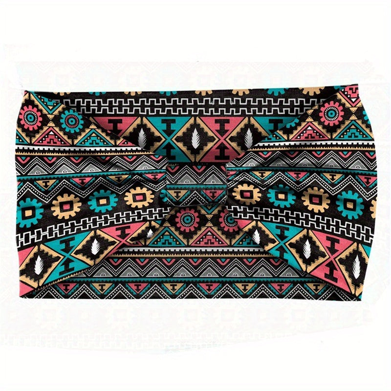 Boho Wide Headband Print Turban Headwrap Knot Hairband Bandana Hair Accessories