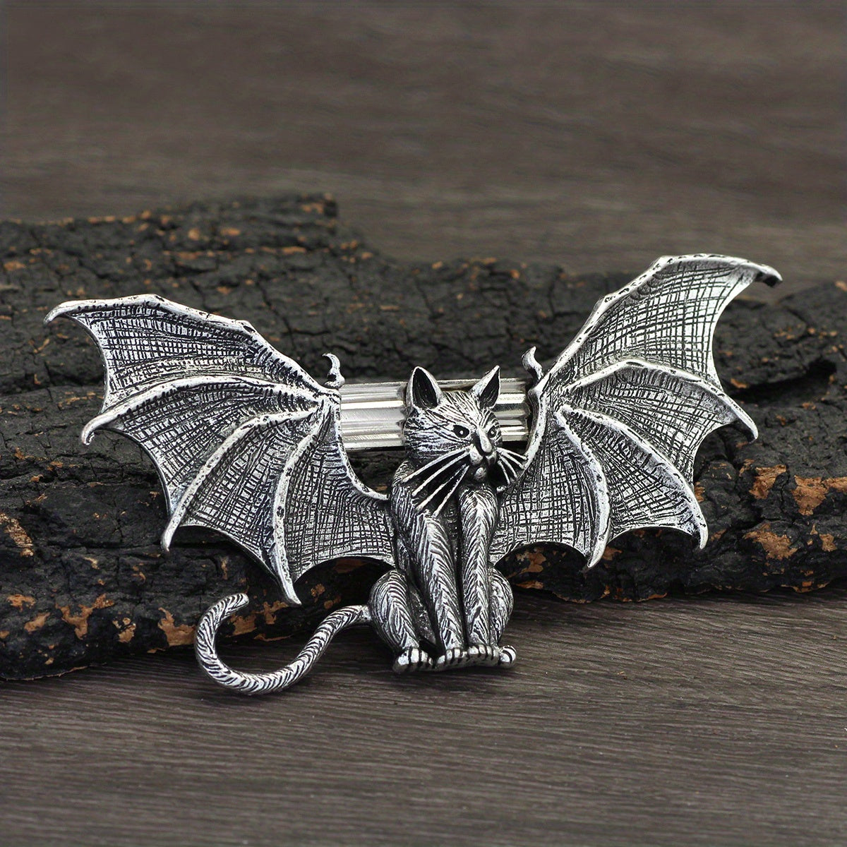 Vintage Witch Pagan Hairpin Dragon Crescent Moon Hairpin Magic Occult Hair Stick