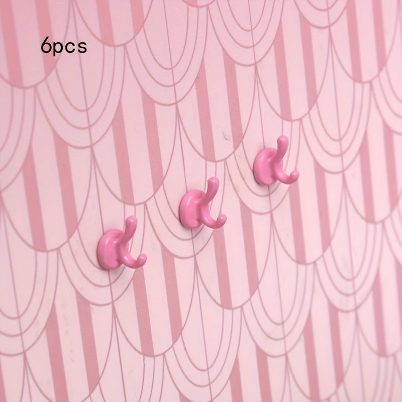 6pcs 1SET Dollhouse Wall Clothes Hook Mini Simulation No Glue