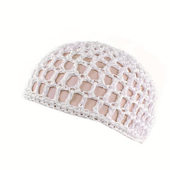 Crochet Hair Net Knitted Snode Hat Women's Hollow Out Headwear