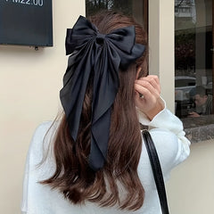 Huge Bow Hair Clip Long Streamer Duck Billed Clip Sweet Hair Accessory