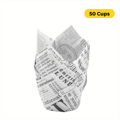 100pcs Newspaper Baking Cups for Cupcakes Muffins