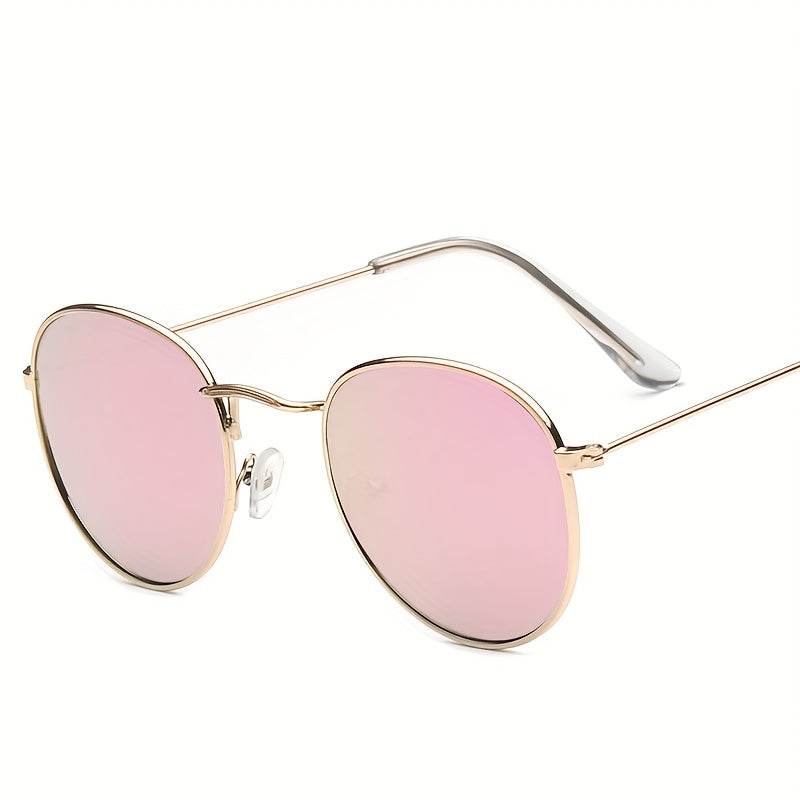 Round Metal Sunglasses UV400 Anti Glare for Driving