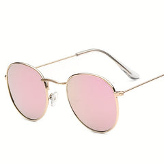 Round Metal Sunglasses UV400 Anti Glare for Driving