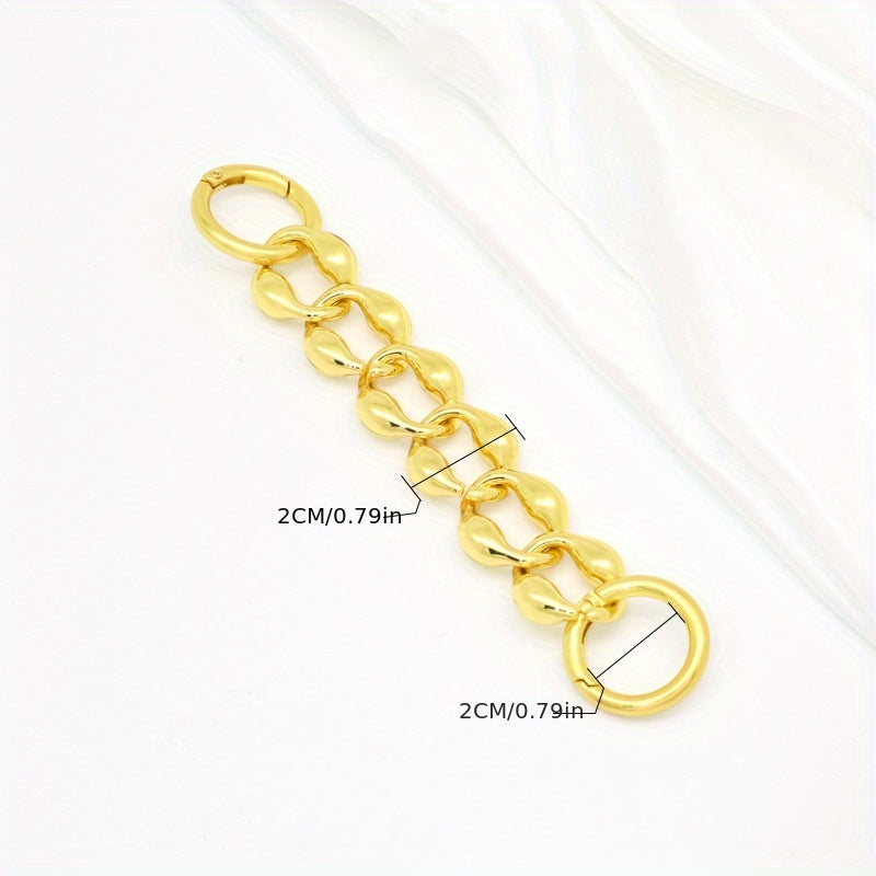 Rhombus Alloy Extension Chain For Men's Bag