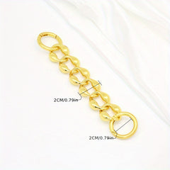 Rhombus Alloy Extension Chain For Men's Bag