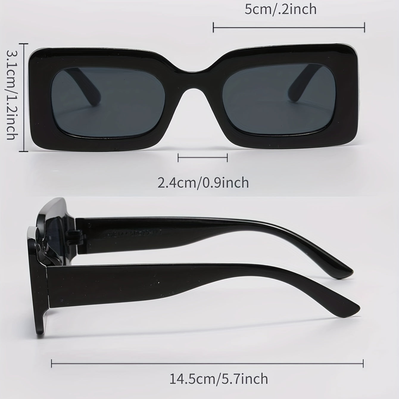 Rectangle Sunglasses for Women Men UV400 Sun Shades for Beach Travel