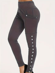  High Rise Skinny Trousers With Pockets