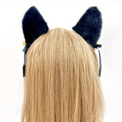 Cat Ears Hair Clip With Bell Cosplay Roleplay Hair Accessories