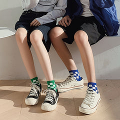 Letter Print Cotton Socks Mixed Pattern Short Socks Women's Stockings