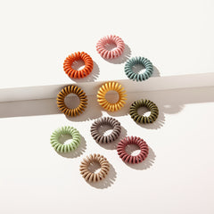 10pcs Spiral Hair Rope Elastics Rubber Band Ponytail Holder Hair Accessories