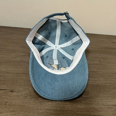 Adjustable Denim OK Embroidery Sunshade Peaked Cap