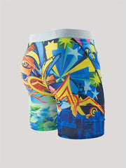 Men's Stretchy Boxer Briefs Comfortable Leopard Print Underwear