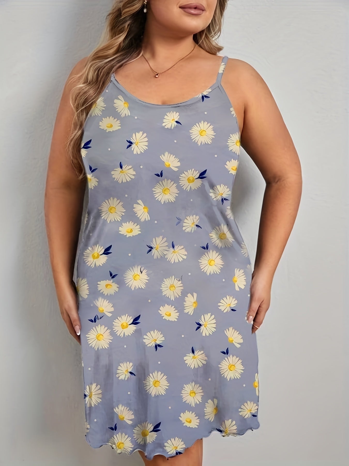  Daisy Print Cami Sleep Dress