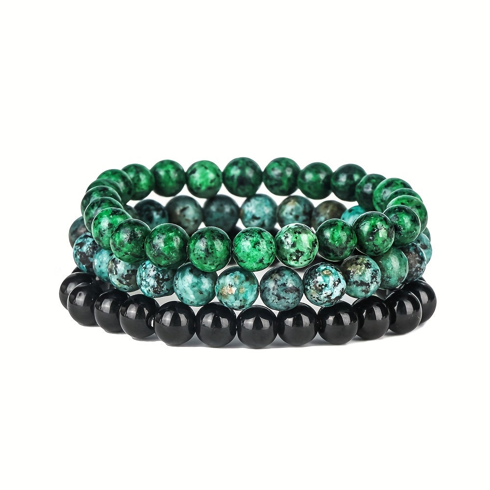 Men's Bronze Tiger Eye Agate Stone Set Bullet