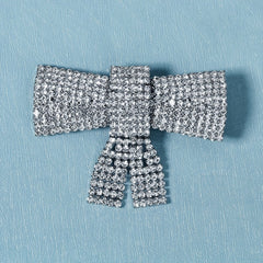 Rhinestone Hairpin Metal Headdress Bow Hairpin