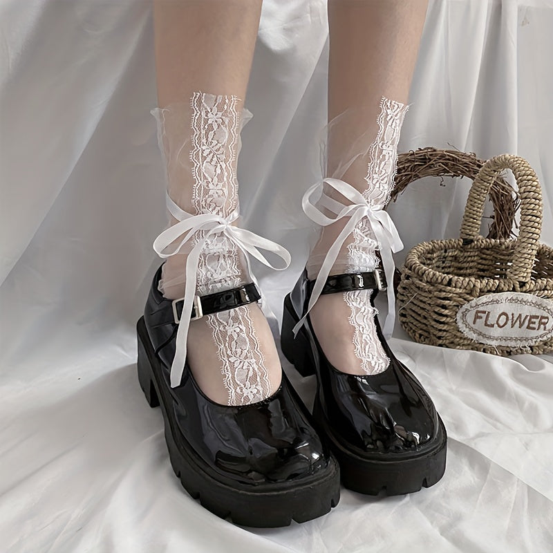 Lace Mesh Socks Sweet & Lolita Sheer Socks Women's Stockings
