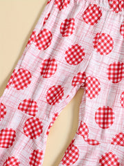 Baby Girls Casual Plaid Flared Pants for Summer
