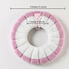 5pcs Plush Knitted Toilet Seat Cover Winter Warm Toilet Cushion