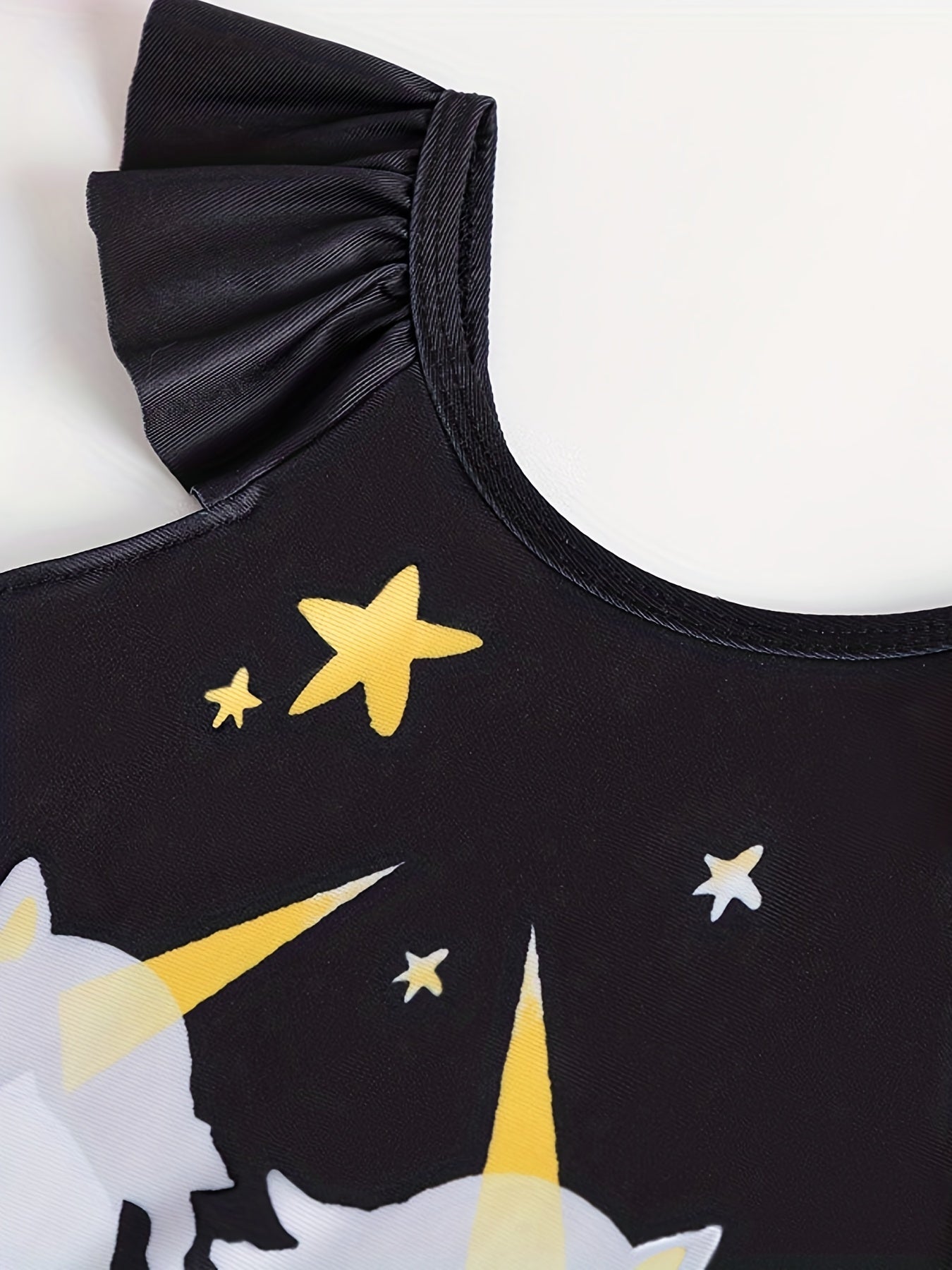 Cartoon Unicorn Print Tankini Swimsuit for Girls