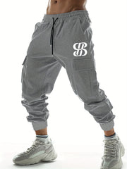 Abstract Pattern Casual Stretch Cargo Pants Men s Joggers