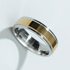 6MM Retro Stainless Steel Men's Ring